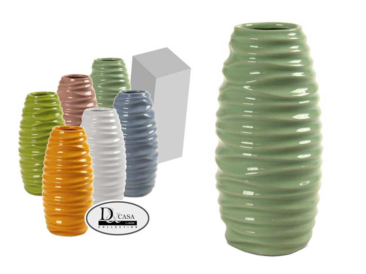 Vaso misura 9x9x18cm assortito