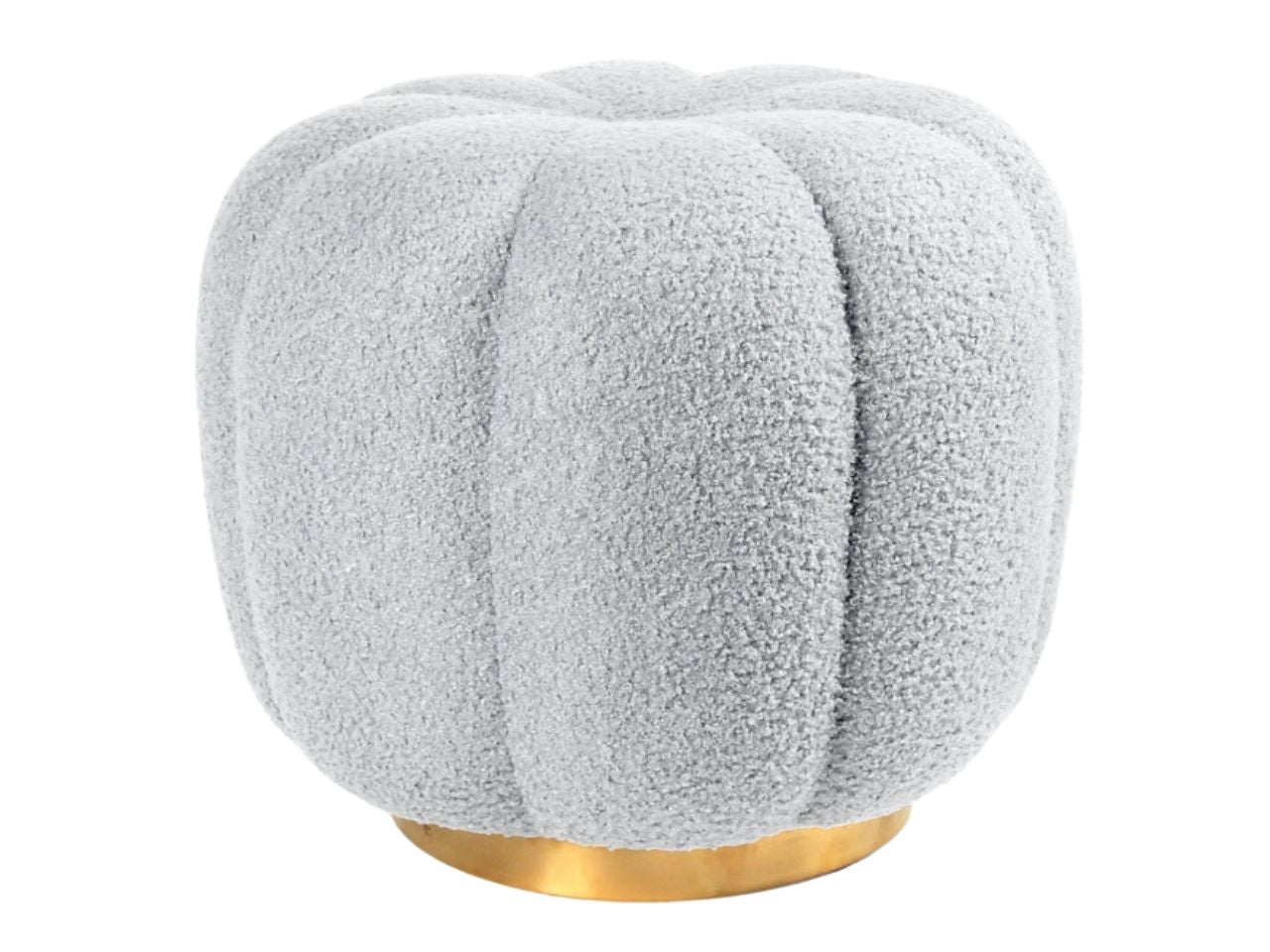Pouf teddy in bouclé stile moderno 45x45x43 cm - Gicos