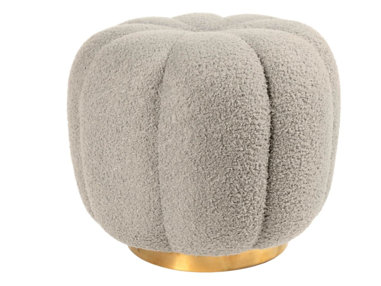 Pouf teddy colore beige misura 45x45x43cm