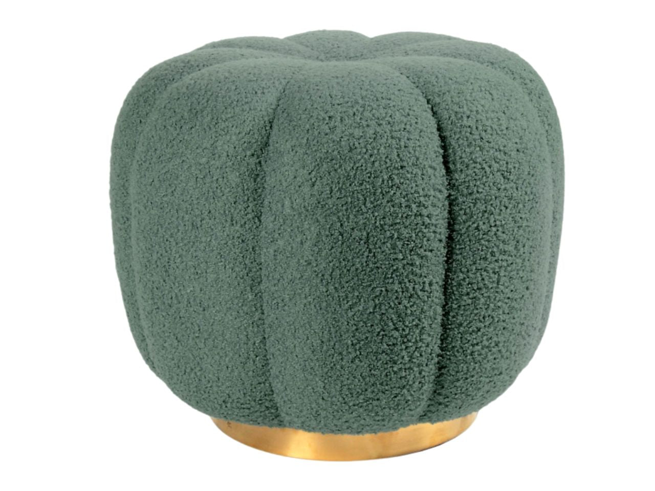 Pouf teddy colore verde colore chiaro misura 45x45x43cm