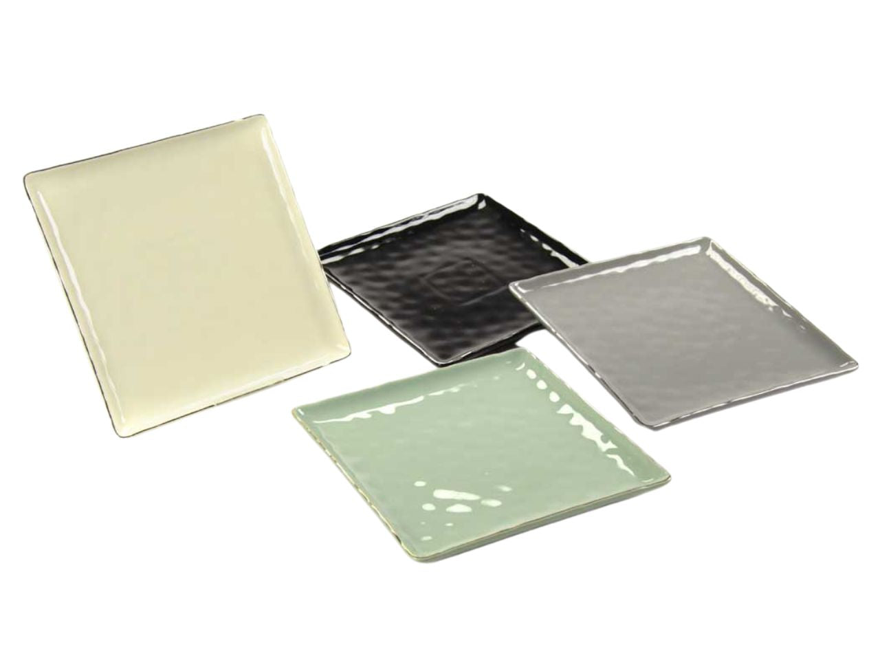 Vassoio in ceramica colori assortiti, stile moderno 15x15 cm - Passionecasa