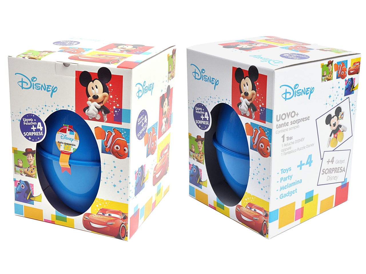 Uovo disney multiproperty boy 33cm con peluche e 4 gadgets