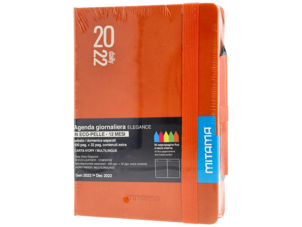 Agenda giornaliera 12 mesi 15x21 ecopel  anno 2022