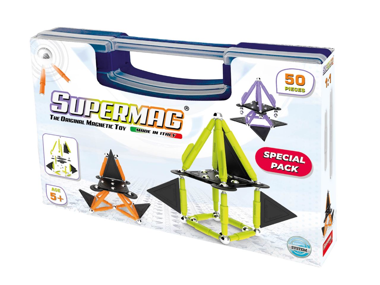 Supermag technicolor set da 50 pezzi
