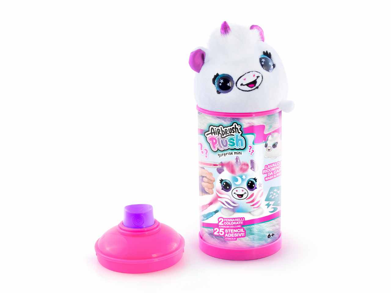Airbrush plush surprise in cdu 6 pezzi 8x18x8cm
