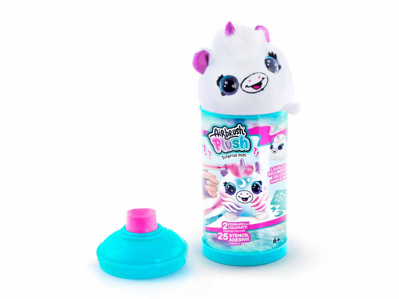 Airbrush plush surprise in cdu 6 pezzi 8x18x8cm