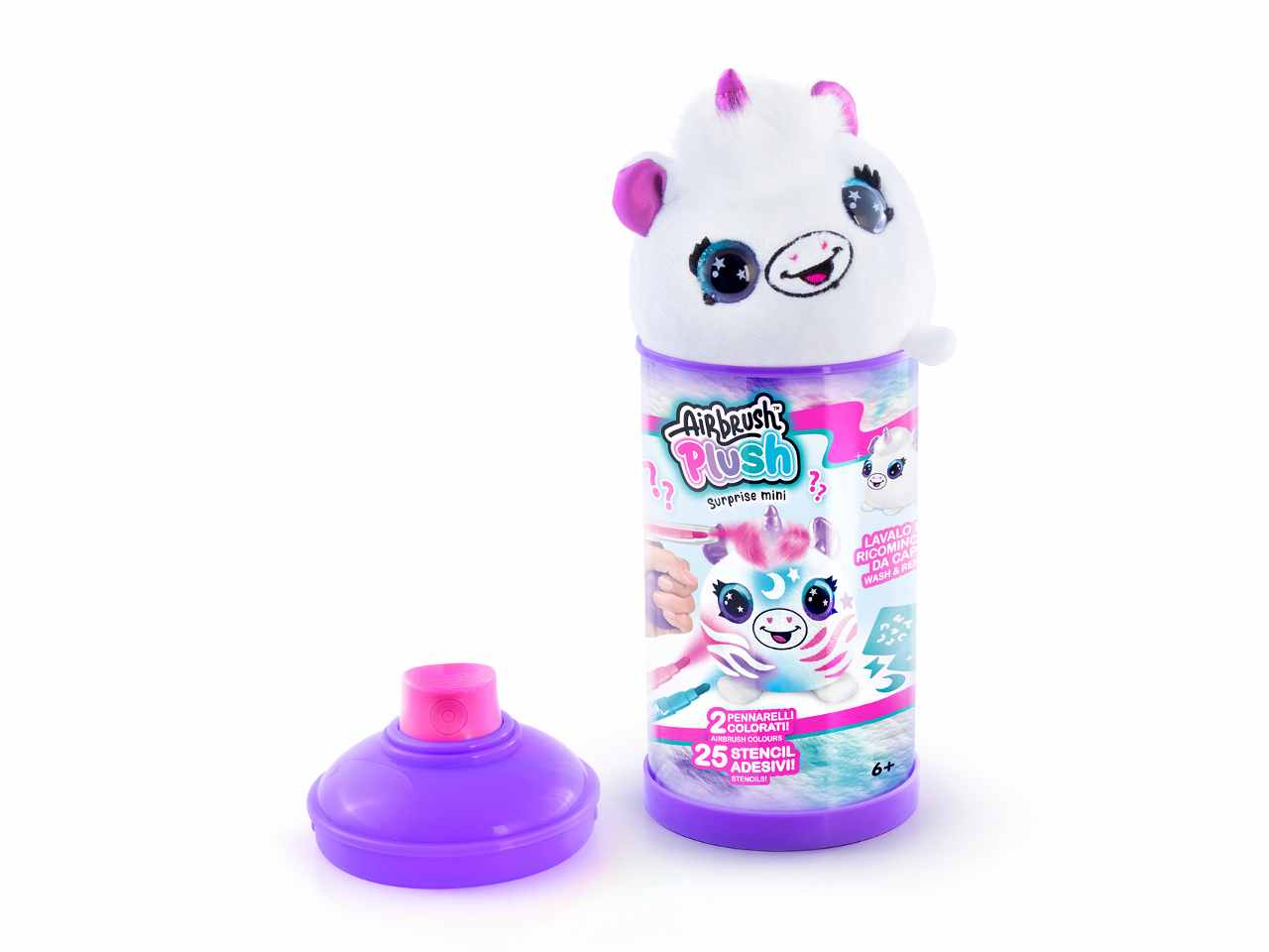 Airbrush plush surprise in cdu 6 pezzi 8x18x8cm