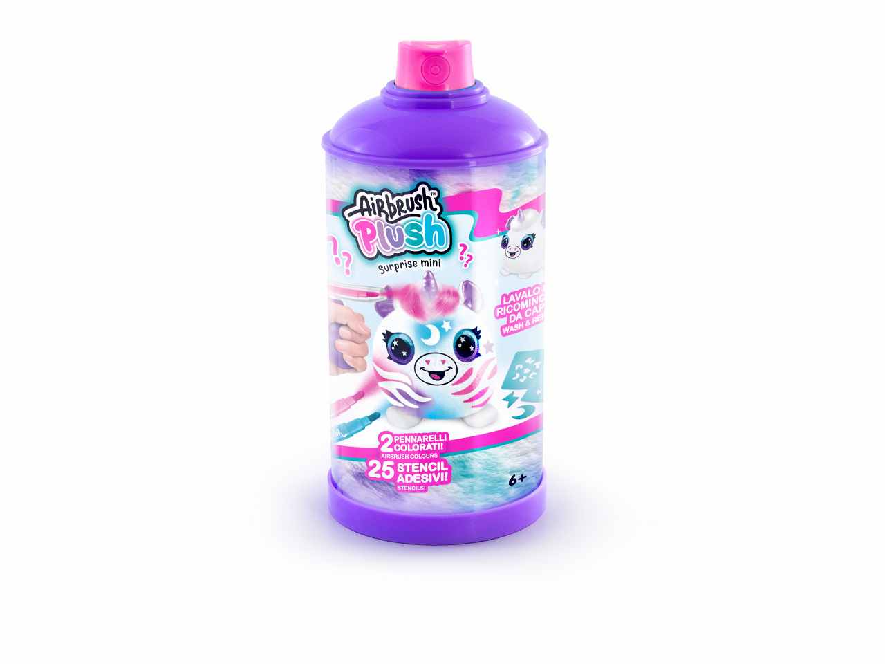 Airbrush plush surprise in cdu 6 pezzi 8x18x8cm