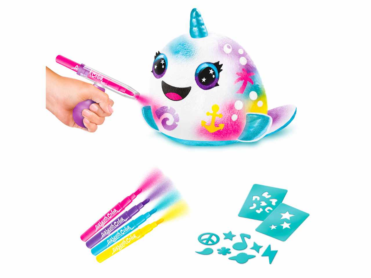 Airbrush plush squishy 15x20x15cm
