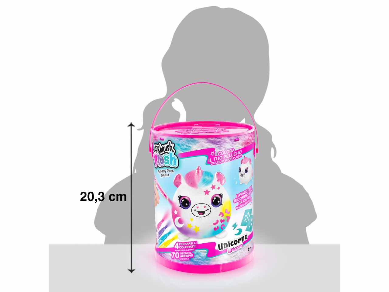 Airbrush plush squishy 15x20x15cm