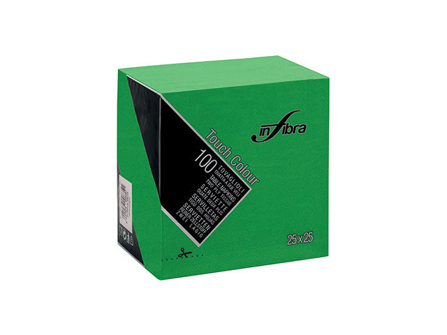 Tovagliolo touch 25x25 100 pezzi verde i-0266