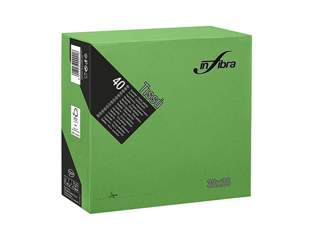 Tovagliolo tissu 38x38 40 pezzi verde i-0460
