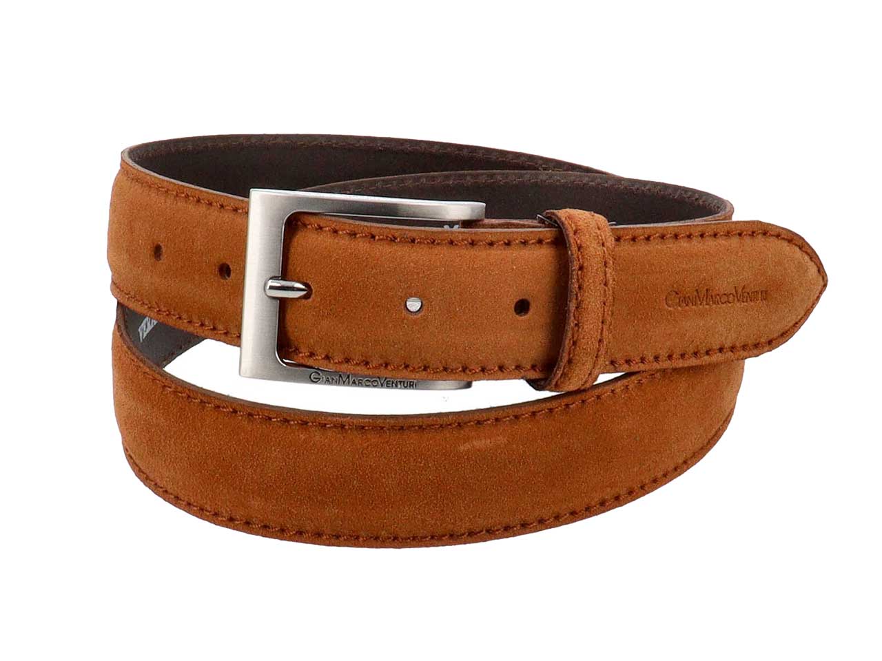 Gmv uomo cintura pelle camoscio nei colori blu, taupe e terra