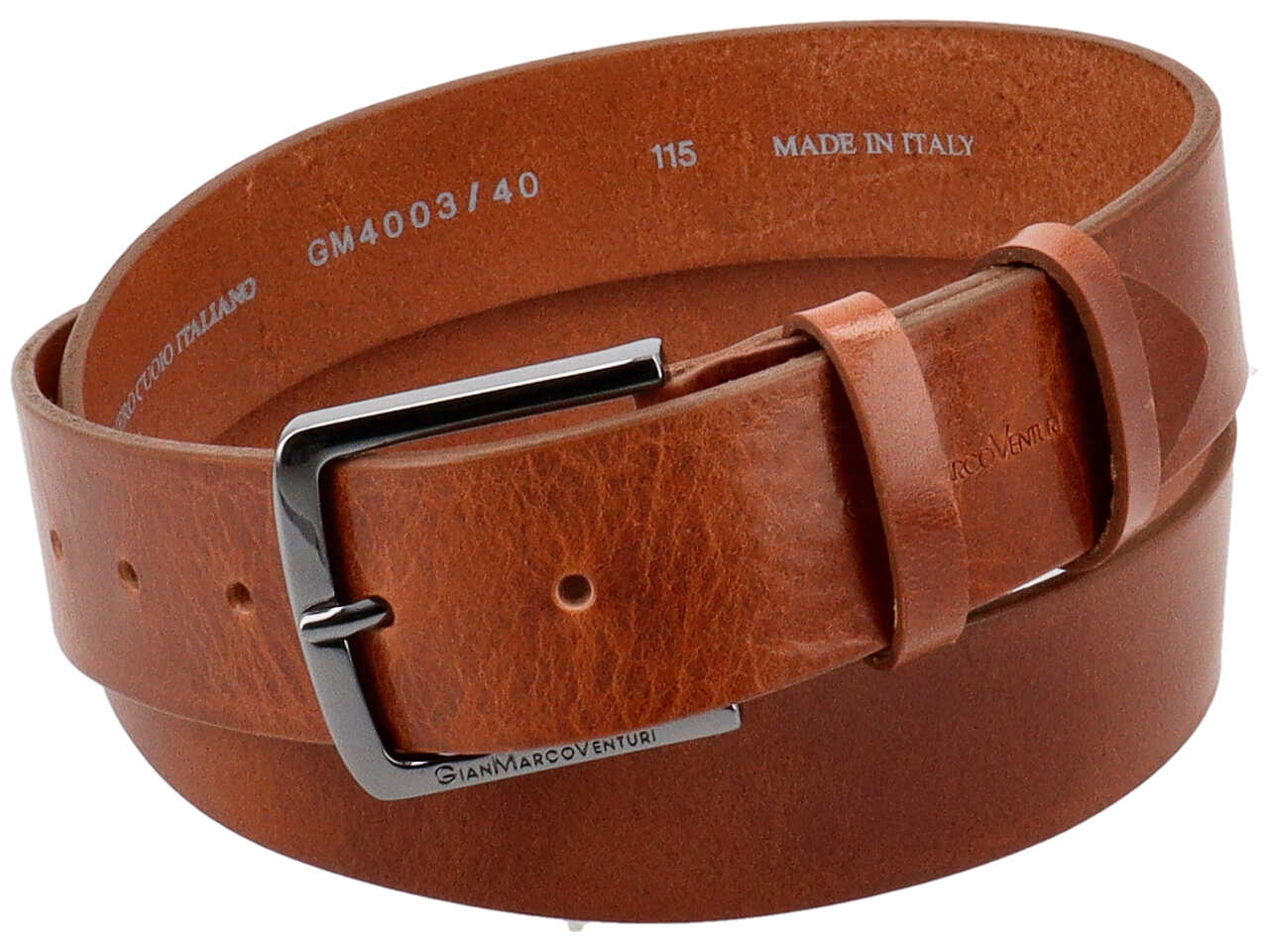 Gmv uomo cintura cuoio wax bordo annerito nei colori blu e cognac