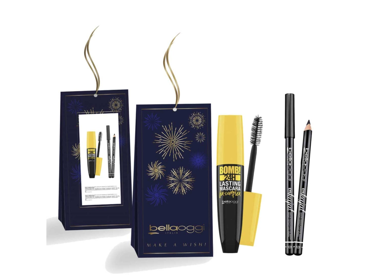 Bellaoggi coffret matita eye kajal + bomb h24 mascara