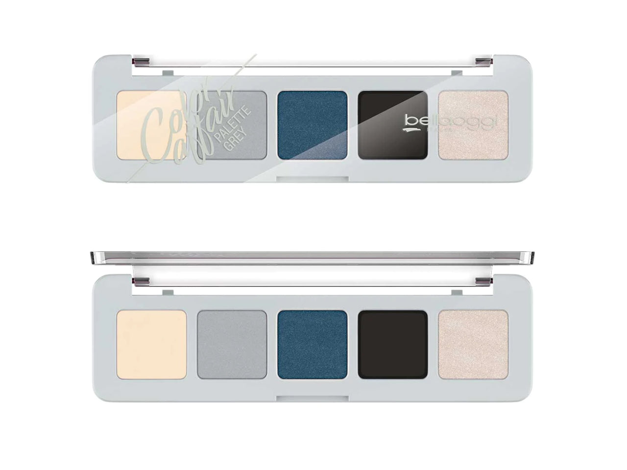 Palette occhi ombretto - Color Affair - 5 Colori, Matte e Perlati, Sfumature Infinite - Grey - Bellaoggi