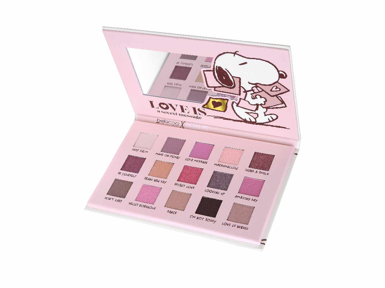 Palette occhi ombretto Snoopy Rose Gold - Love is a Secret Message - Rose Gold - Bellaoggi
