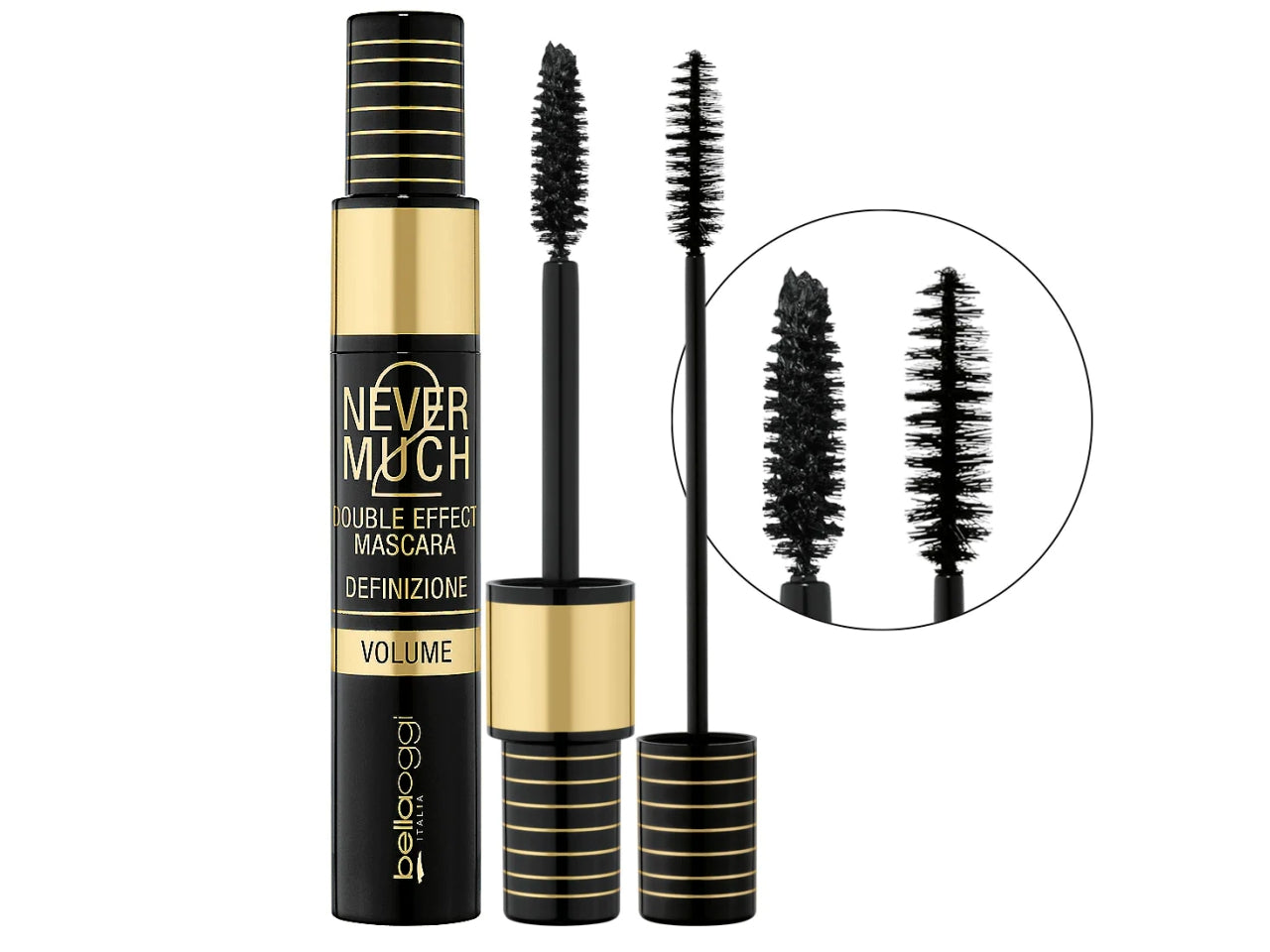 Mascara Nero Maxi Volume Never2Much - Volume e Definizione 2in1 - Black Onyx - Bellaoggi