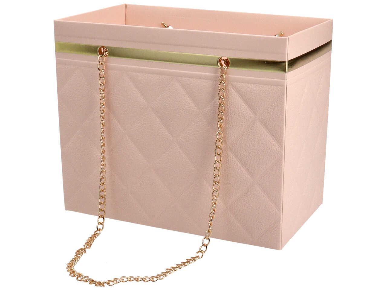 Scatola la chicca colore rosa cipria misura 18x15x10cm