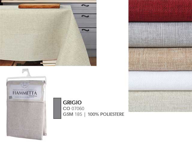 L.fiammetta tovaglia antim.140x140 grigia 07505098