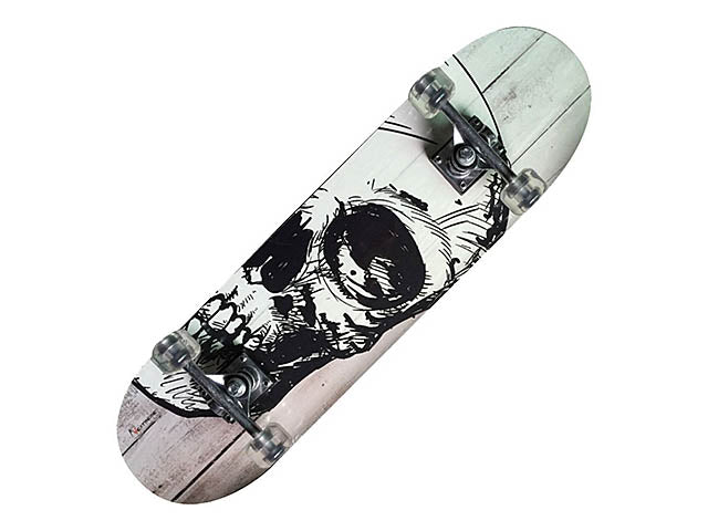 Skateboard tribe pro white skull grg-015