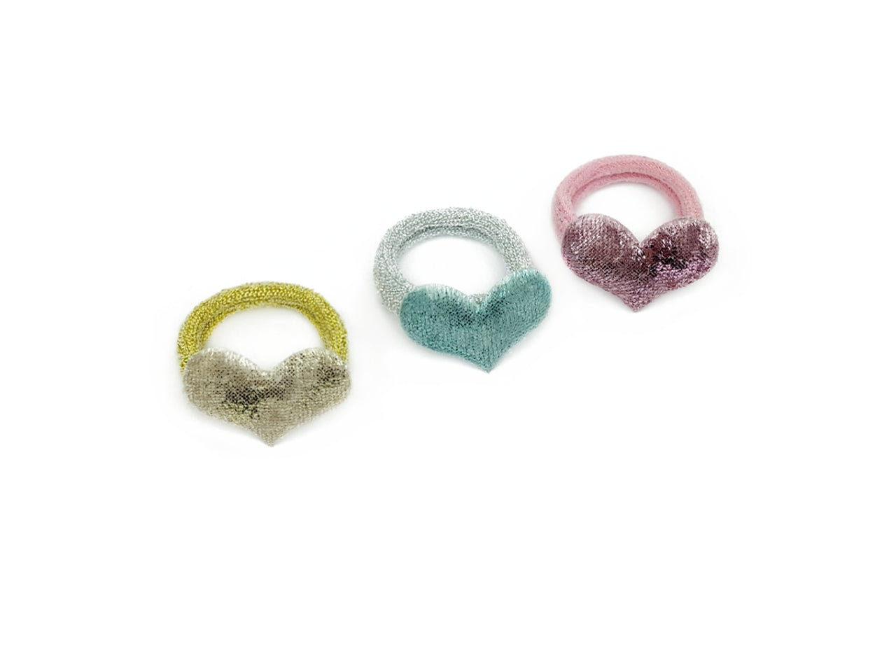 Polsino glitter con cuoricino velluto glitter