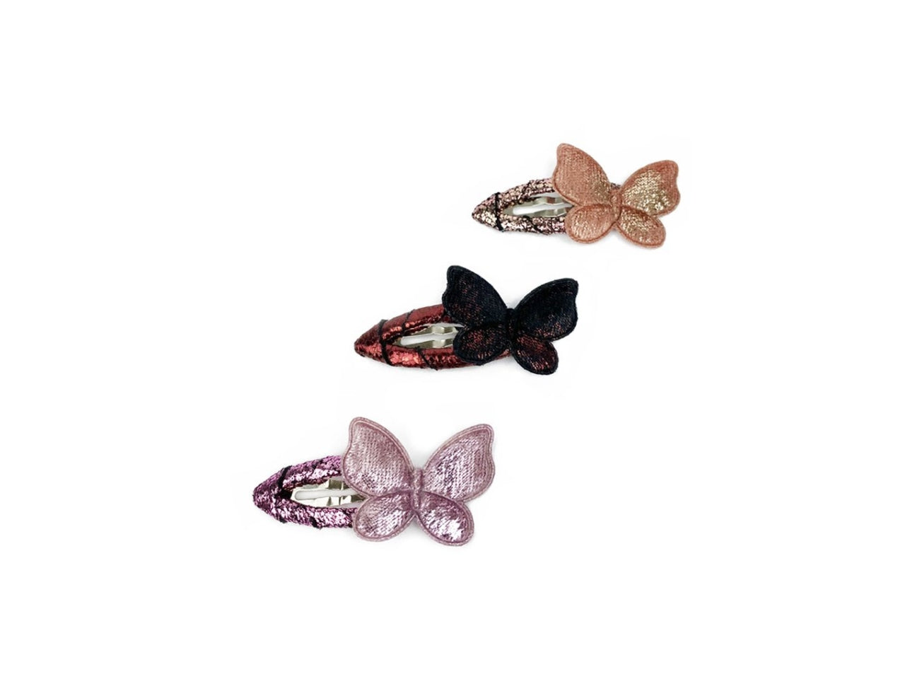 Clic clac glitter con farfallina velluto glitter