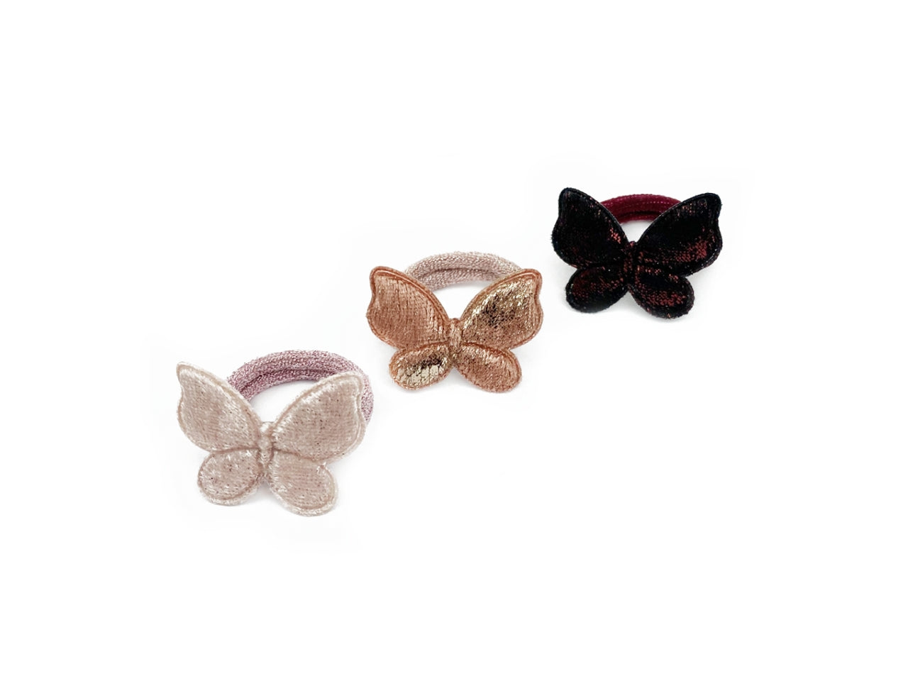 Polsino glitter con farfallina velluto glitter