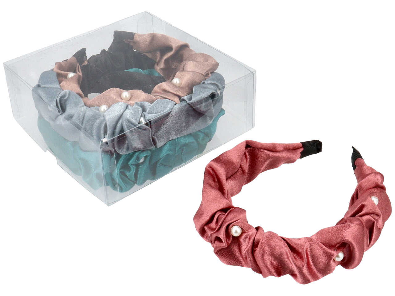 Cerchietto drappeggiato c/perle fd31796