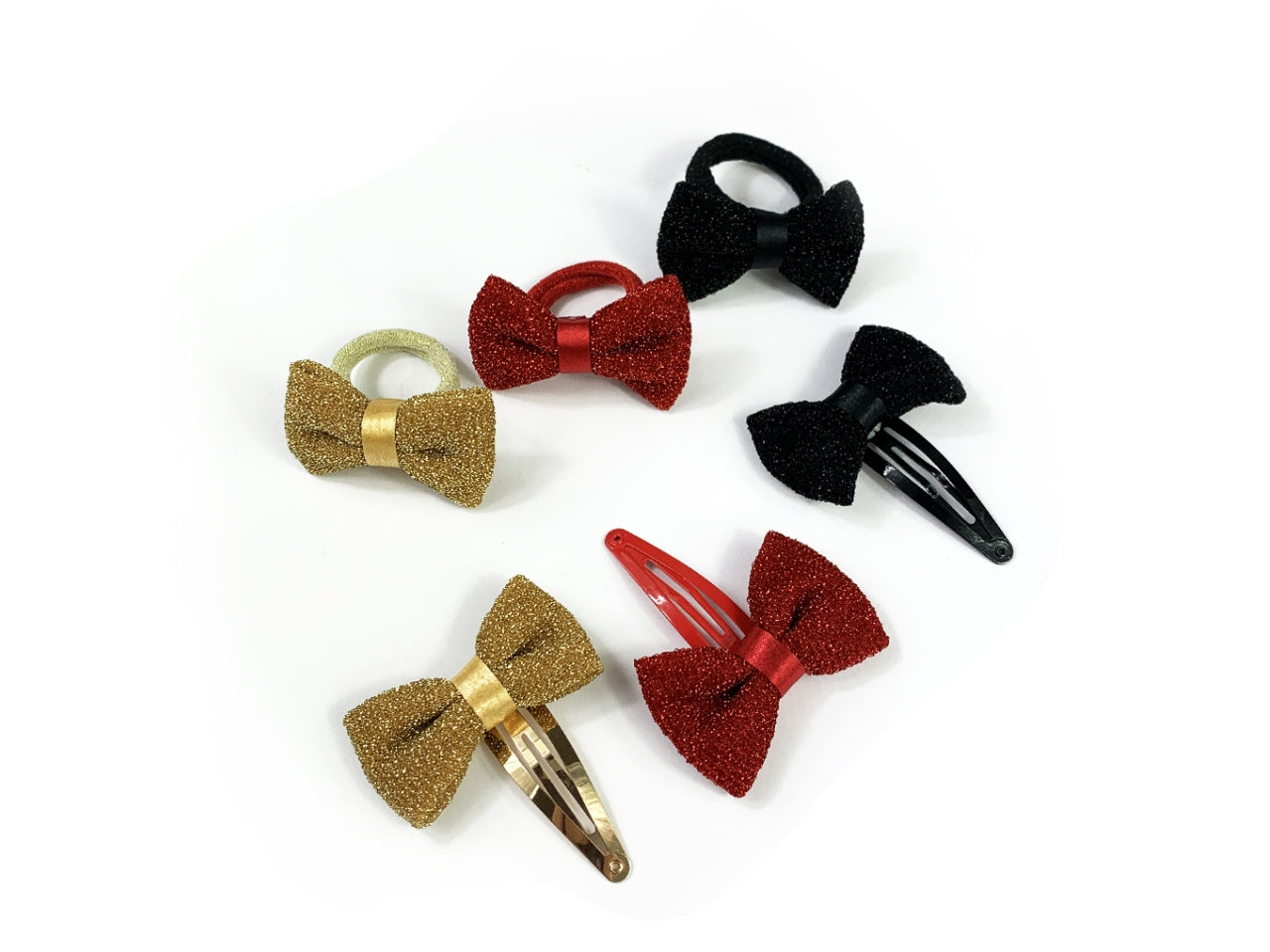 Polsino/clic clac con fiocco lurex