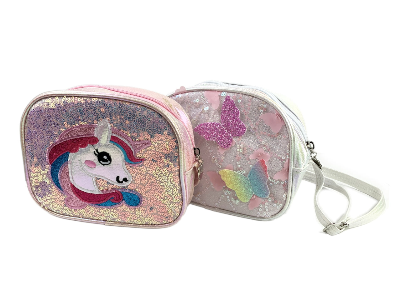 Borsetta bimba multicolor assortite unicorno e farfalle - Le Kikke