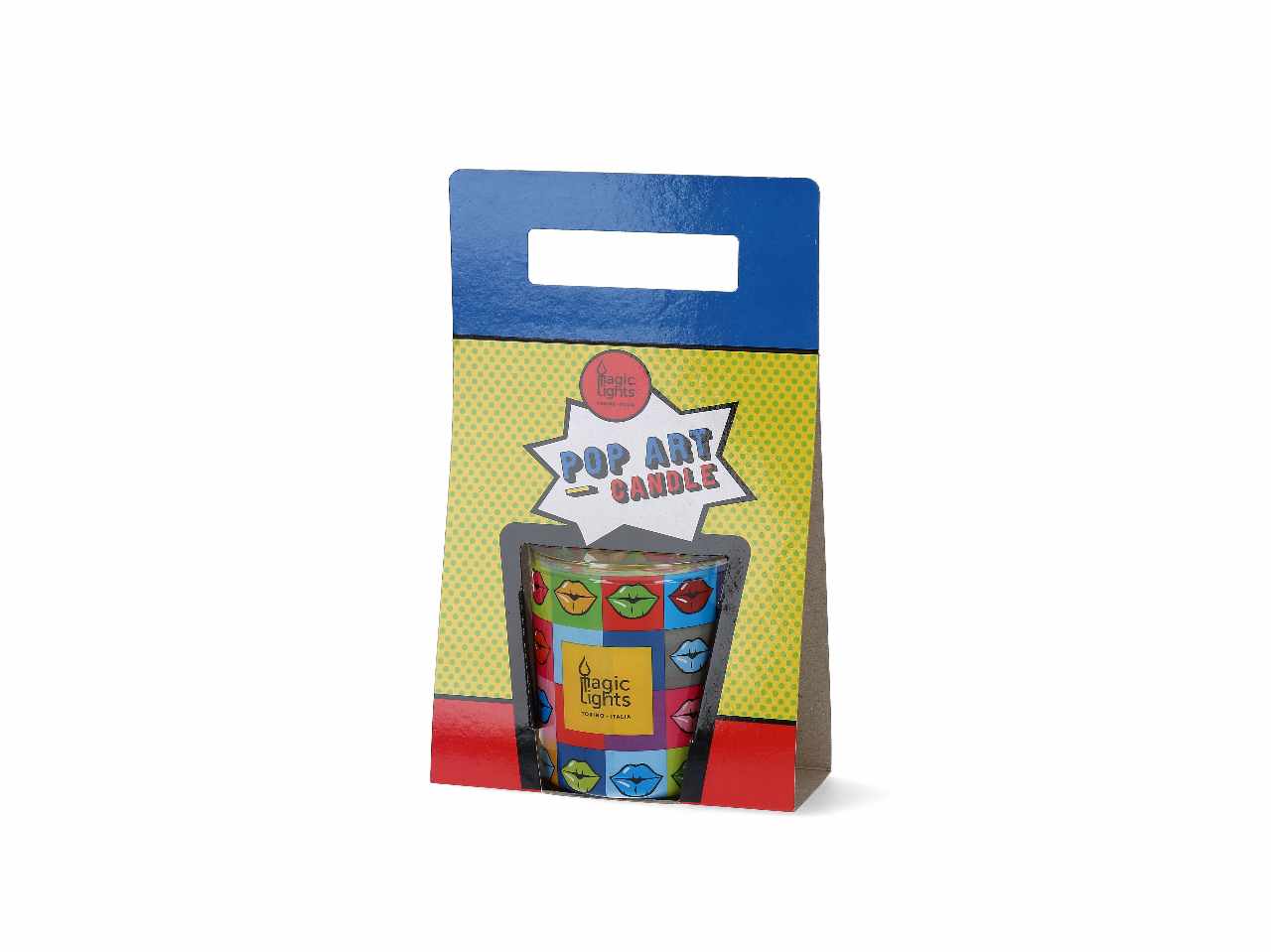 Candela pop art labbra