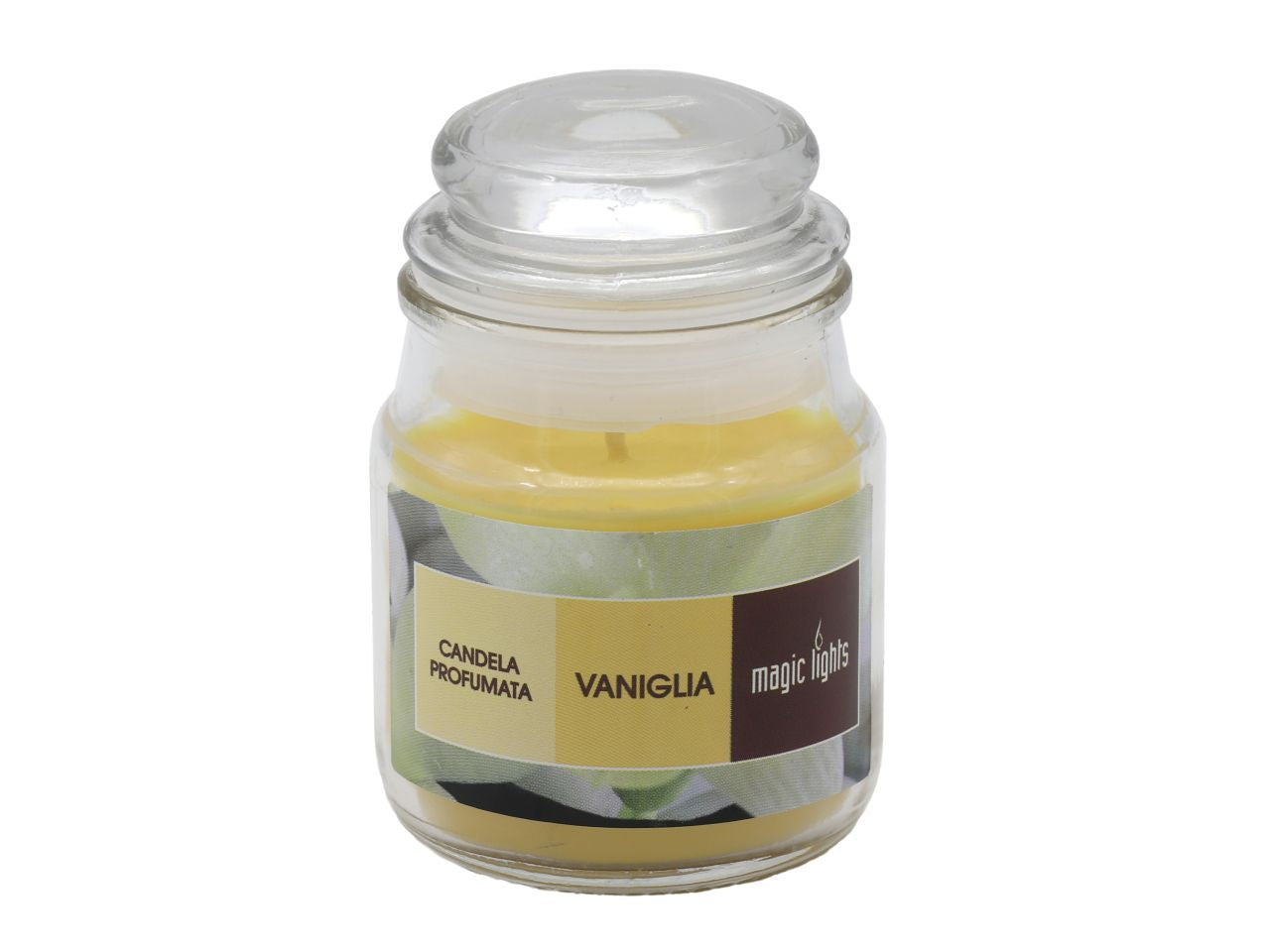 Candela profumata giara piccola 95gr h9xd5,5cm fragranza vaniglia