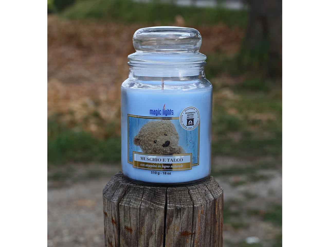 Candela barattolo 510gr muschio 90072