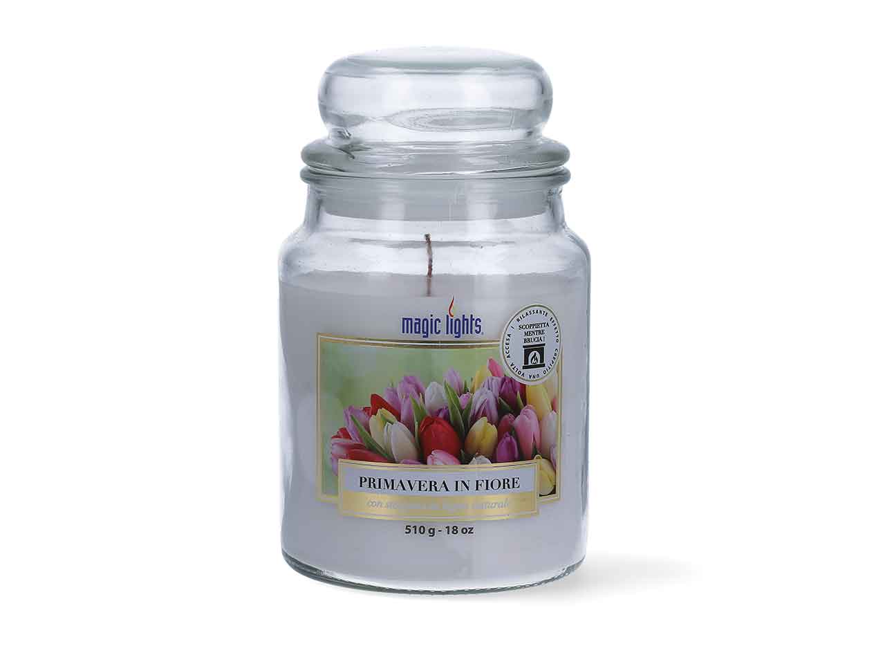 Candela barattolo 510gr fiorito 90073