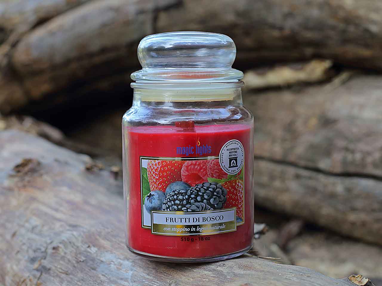 Candela barattolo 510gr frutti di bosco 90075