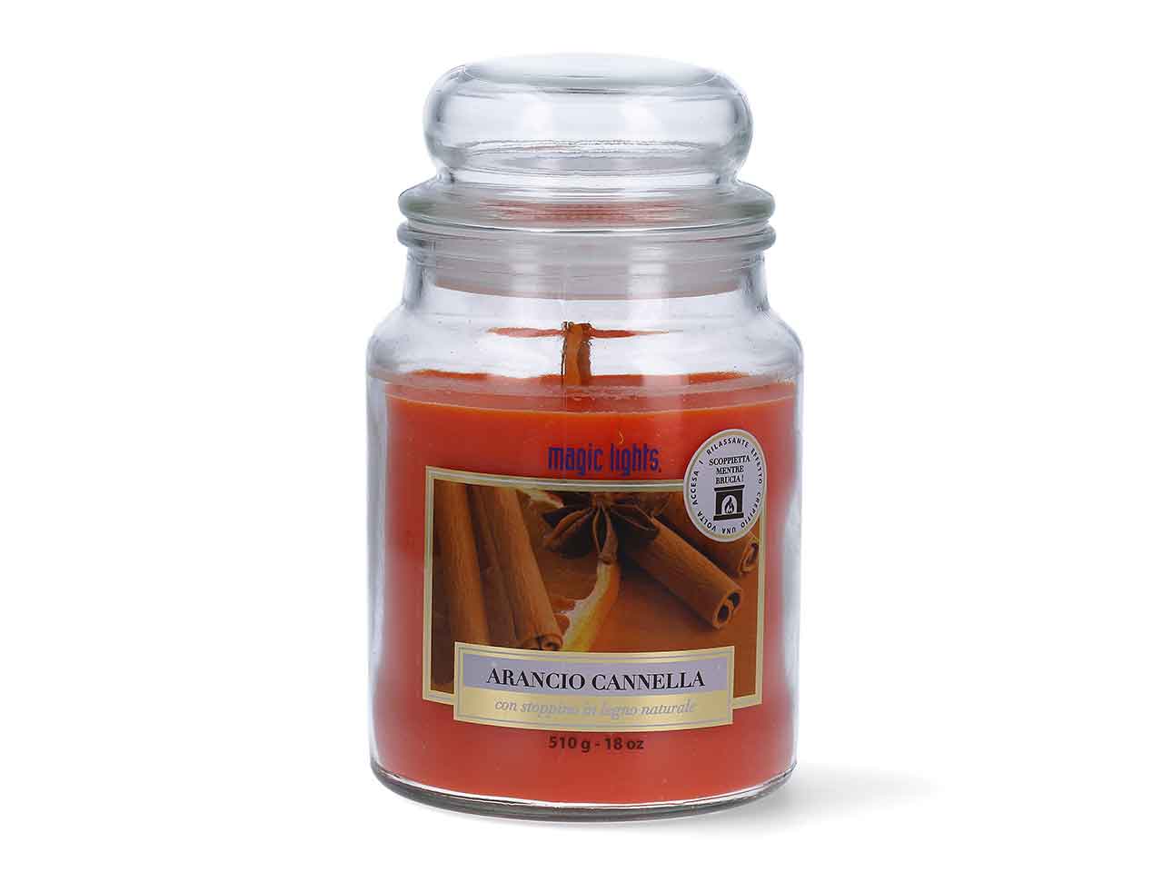 Candela barattolo 510gr aran/cann 90078
