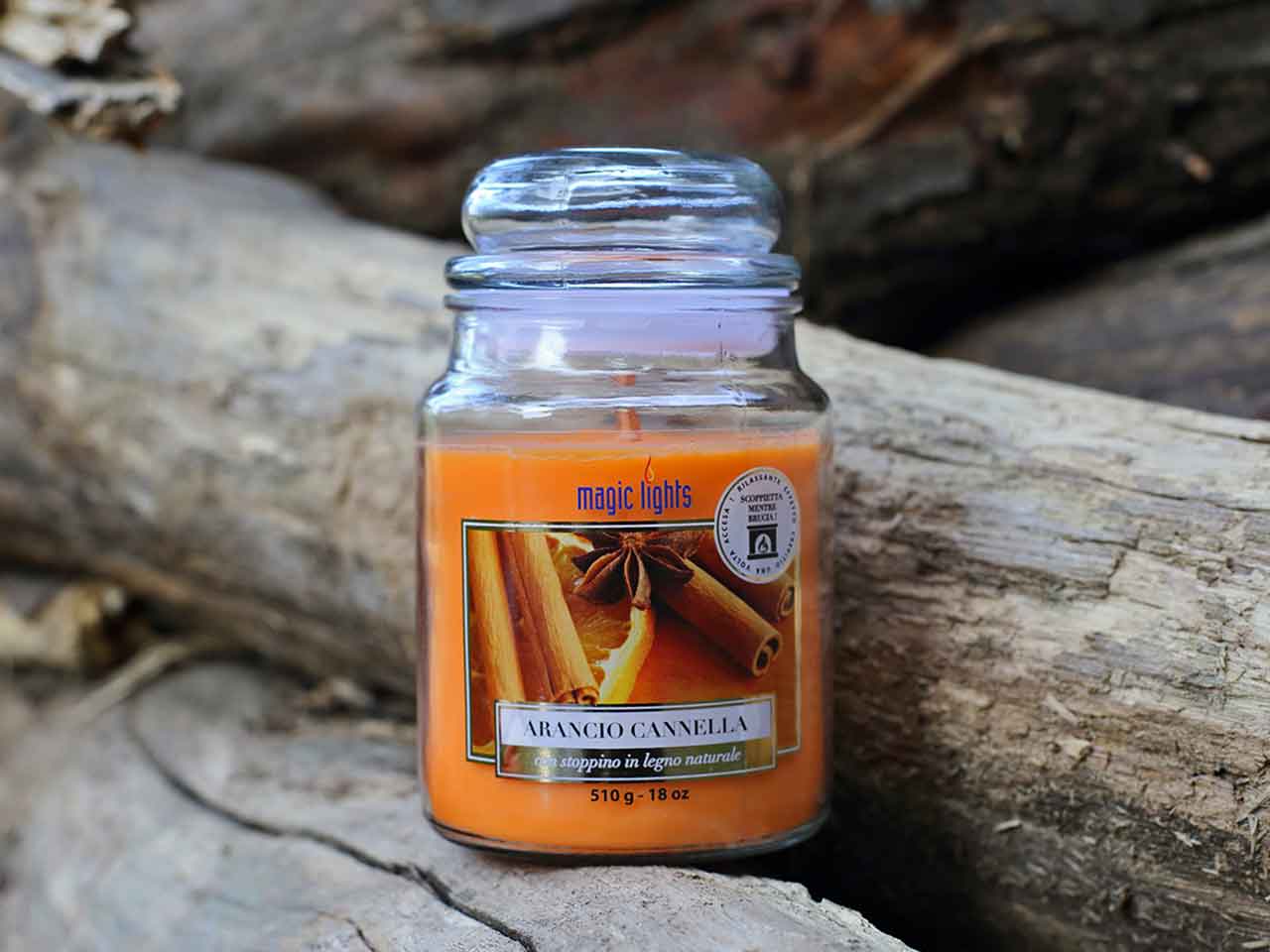 Candela barattolo 510gr aran/cann 90078