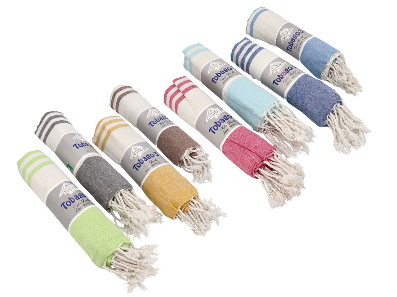 Telo mare fouta in cotone rigato 8 colori assortiti 90x170 cm - Renee Legrand