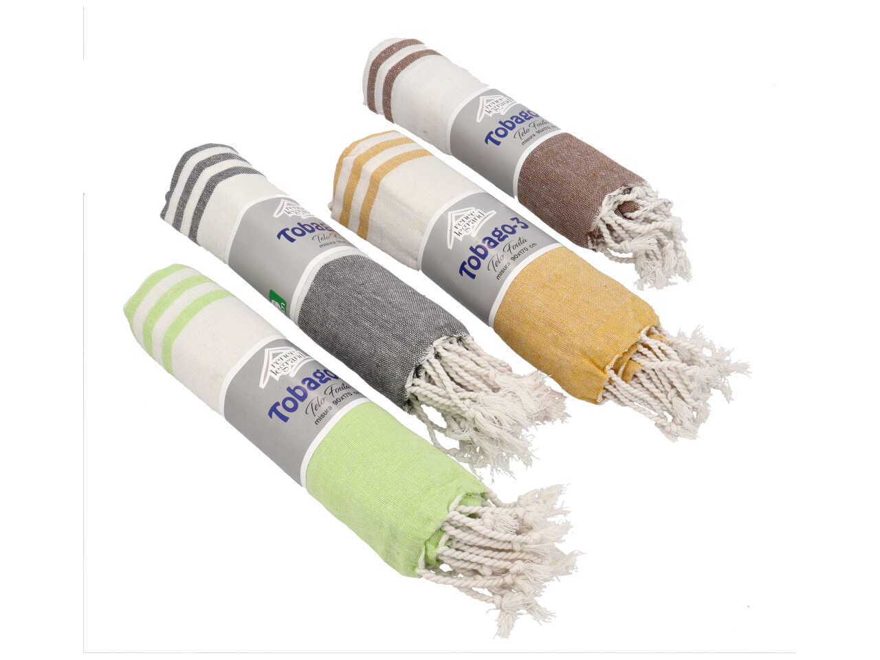 Telo mare fouta in cotone rigato 8 colori assortiti 90x170 cm - Renee Legrand