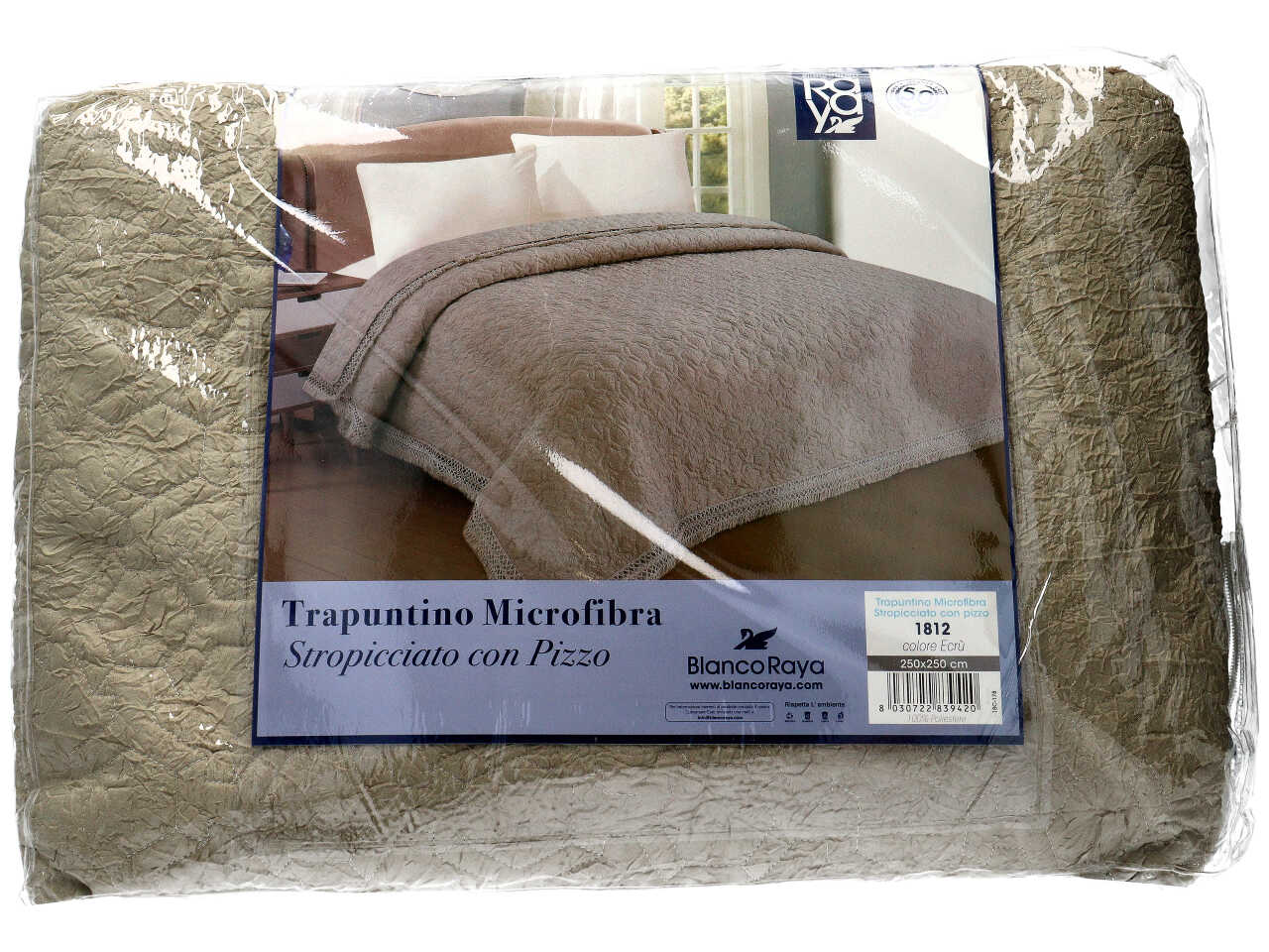 Trapuntino blanco raya ecru'