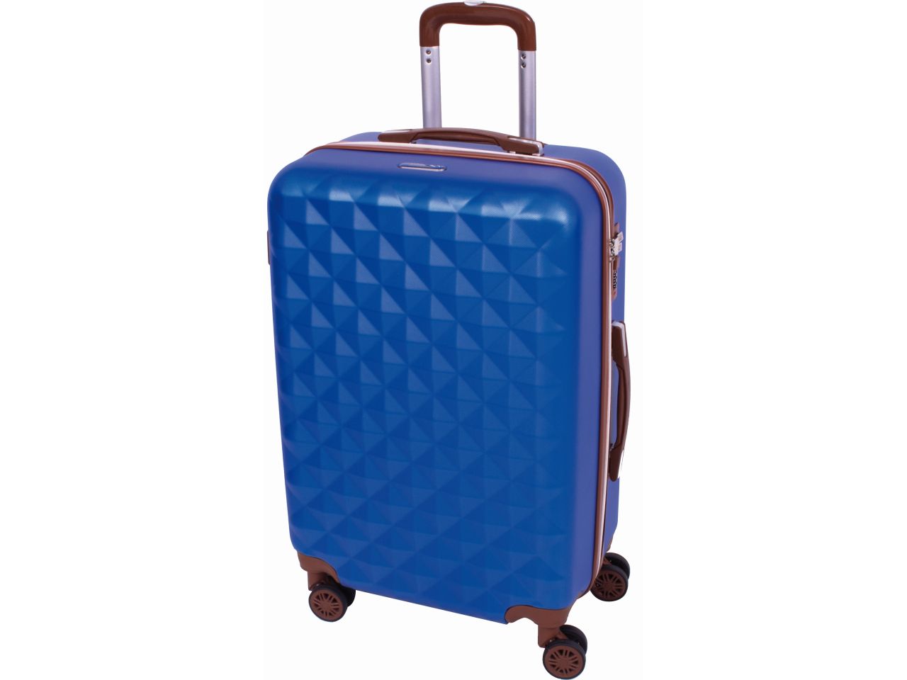 Set trolley blu in abs, 3 valigie da 49x30x75 cm, 45x27x66 cm, 36x25x56 cm - Partenope