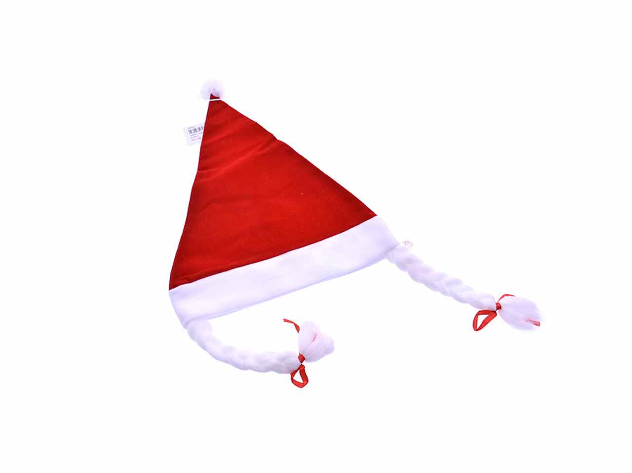 Cappello babbo natale con trecce