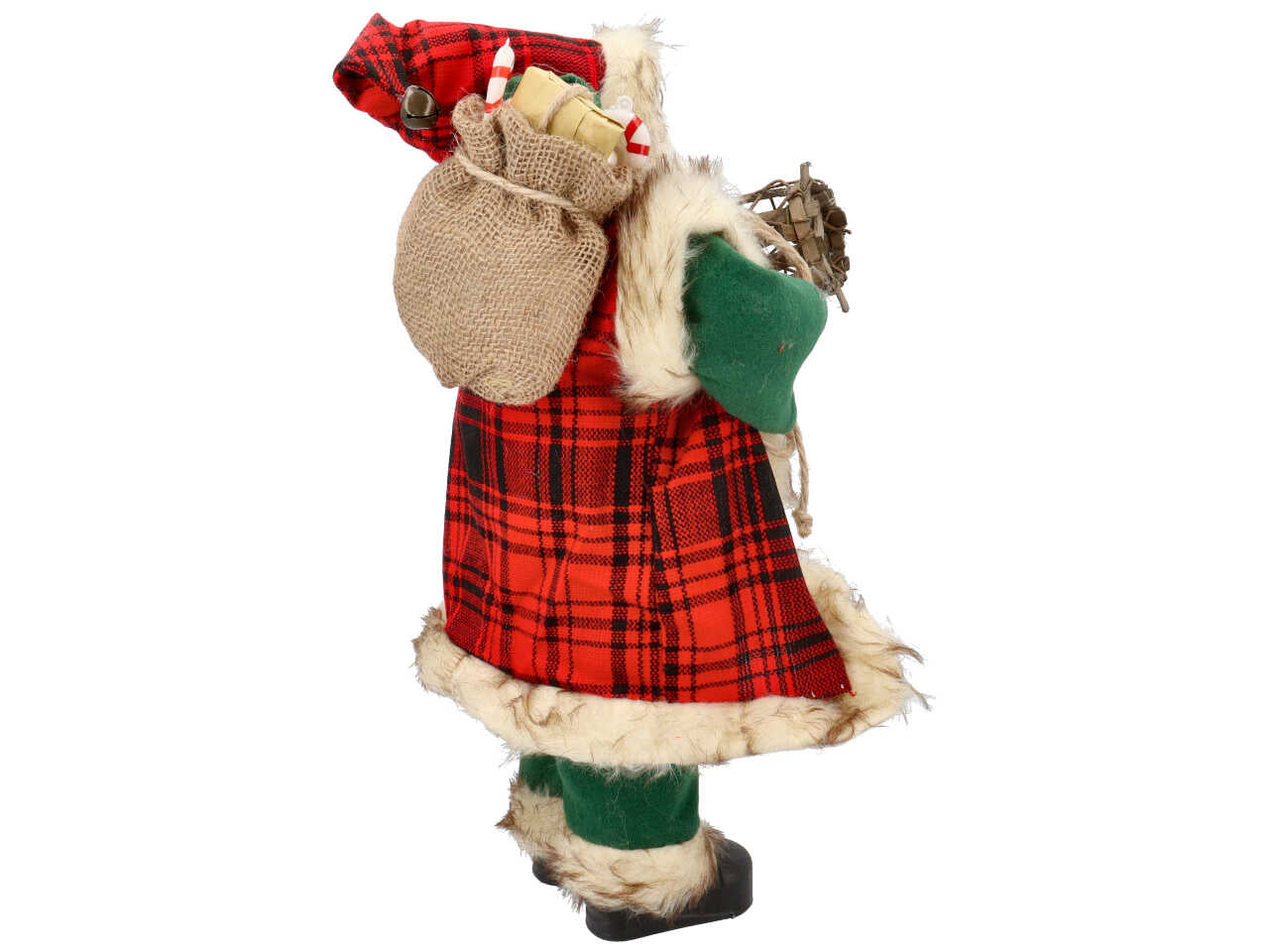 Babbo natale con vestito rosso e verde 60cm