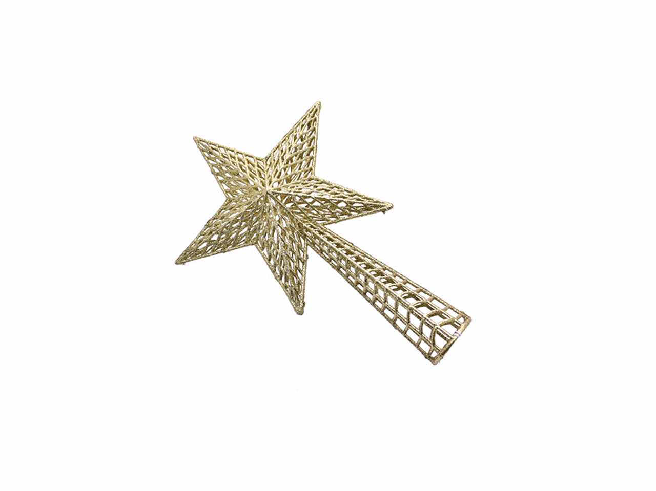 Puntale stella 25x36cm glitter oro