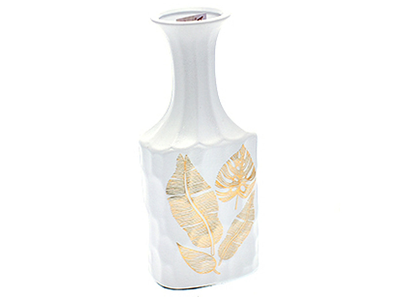 Vaso con decoro oro 13x9x29cm 40541017