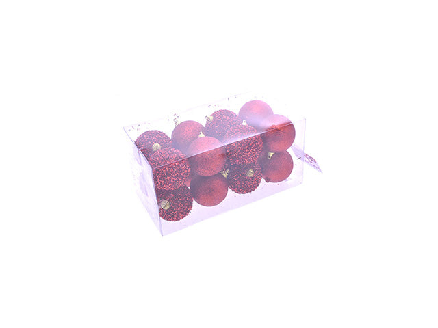 Palle 16 pezzi 6cm rosse