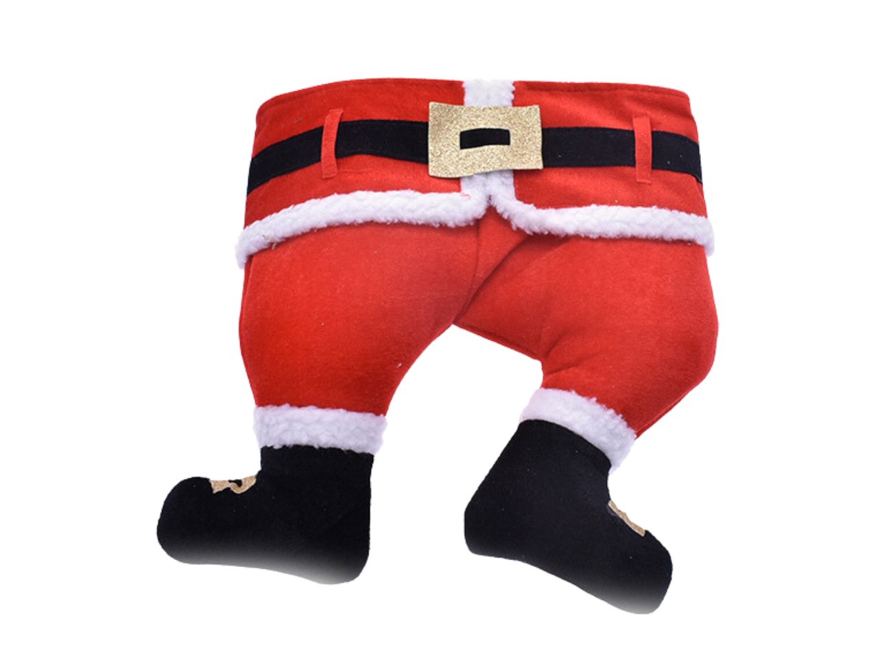 Puntale per albero di natale con gambe di babbo natale