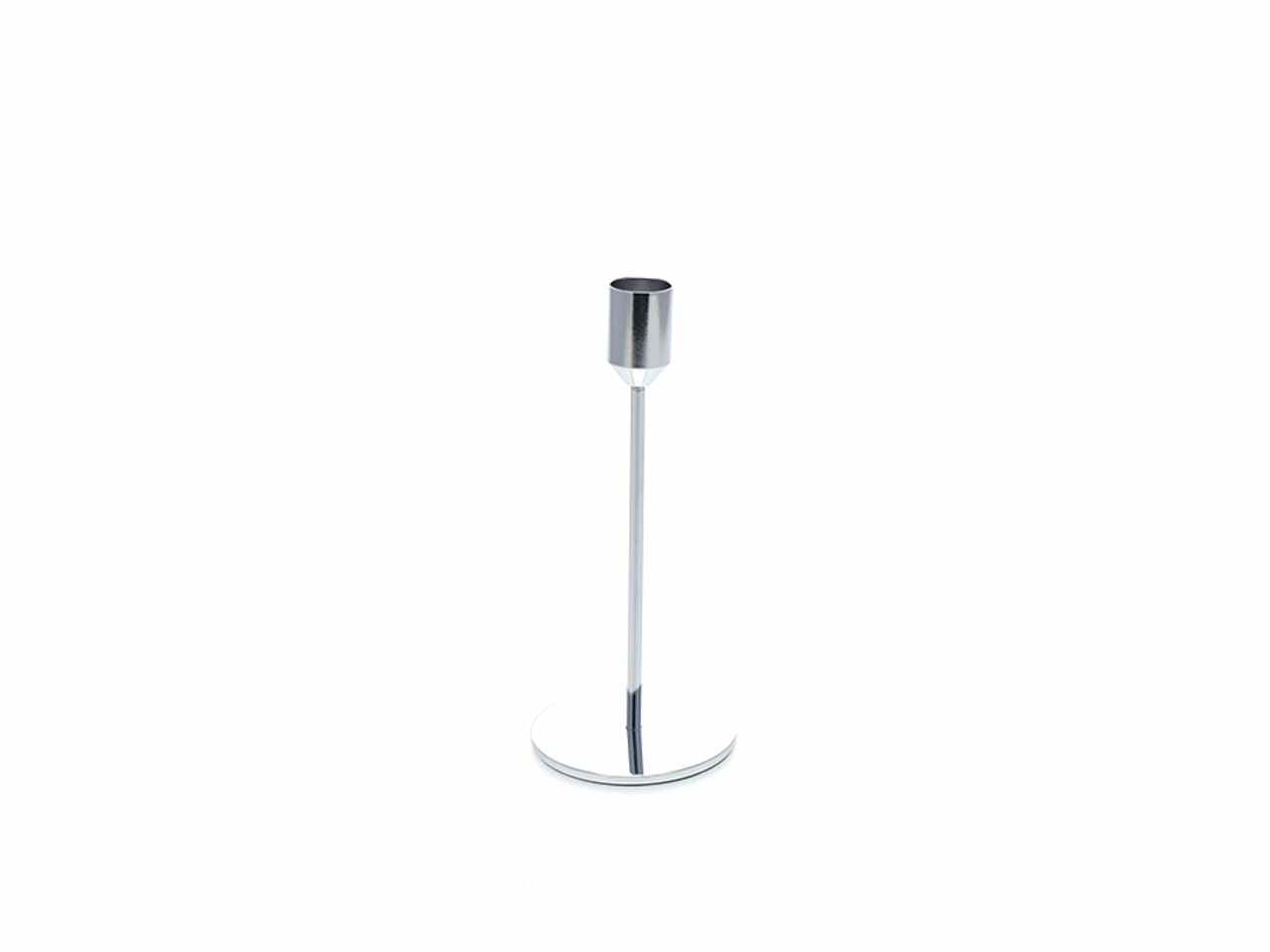Porta candela d.8xh18cm argento 2628306
