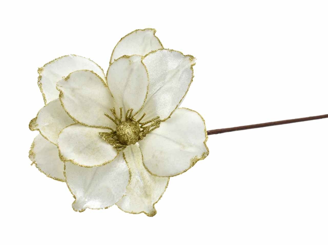 Fiore gambo lungo panna 30cm